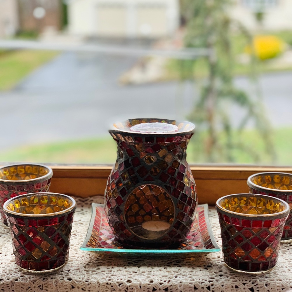 ❤️🌟Yankee Mosaic Red Gold 6pcs Candle set ❤️🌟